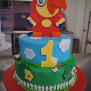 Pastel de Loro con nombre