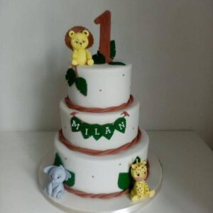 Pastel de Animales de la selva