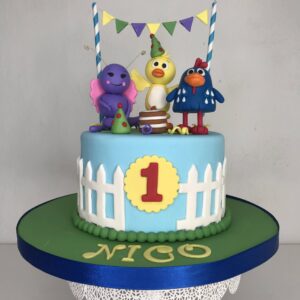 Pastel de Animalitos de la granja con nombre