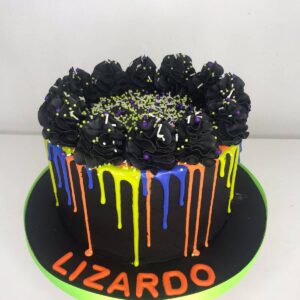 Pastel de estilo neon
